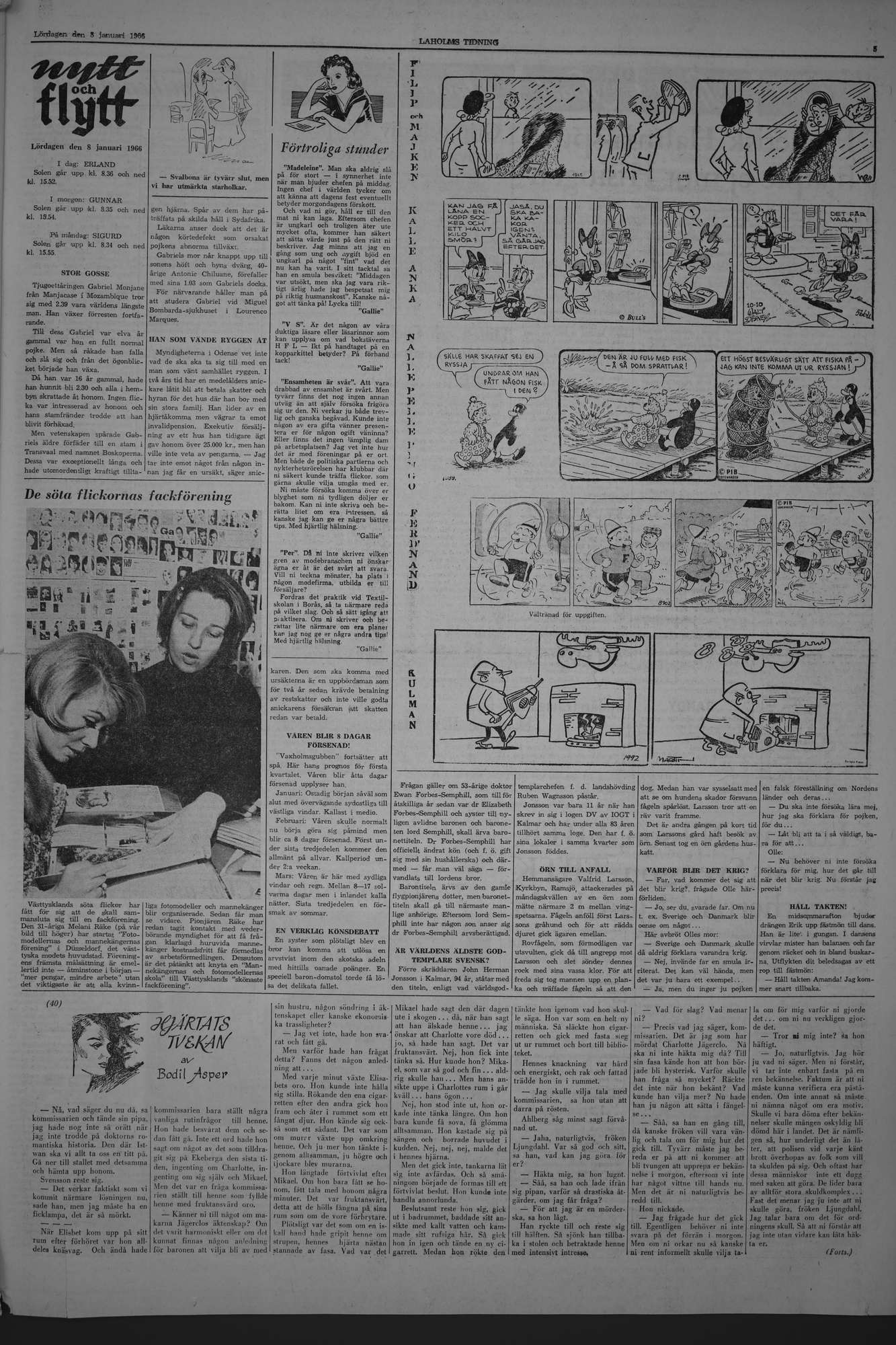 Laholms Tidning Lördag 8 januari 1966, sida 5