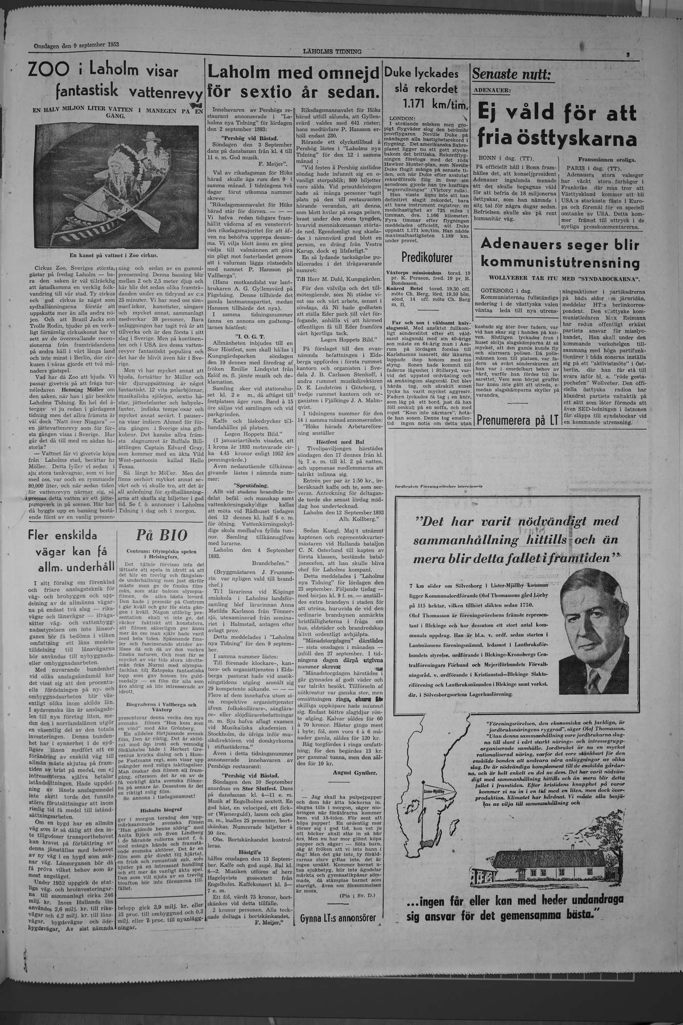 Laholms Tidning Onsdag 9 september 1953, sida 3