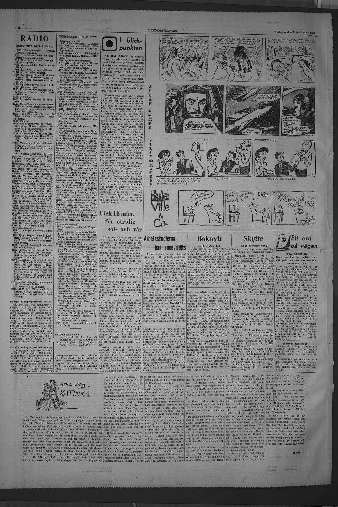 Laholms Tidning Onsdag 9 september 1953, sida 6