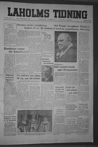 Förstasidan, Onsdag 1 december 1954