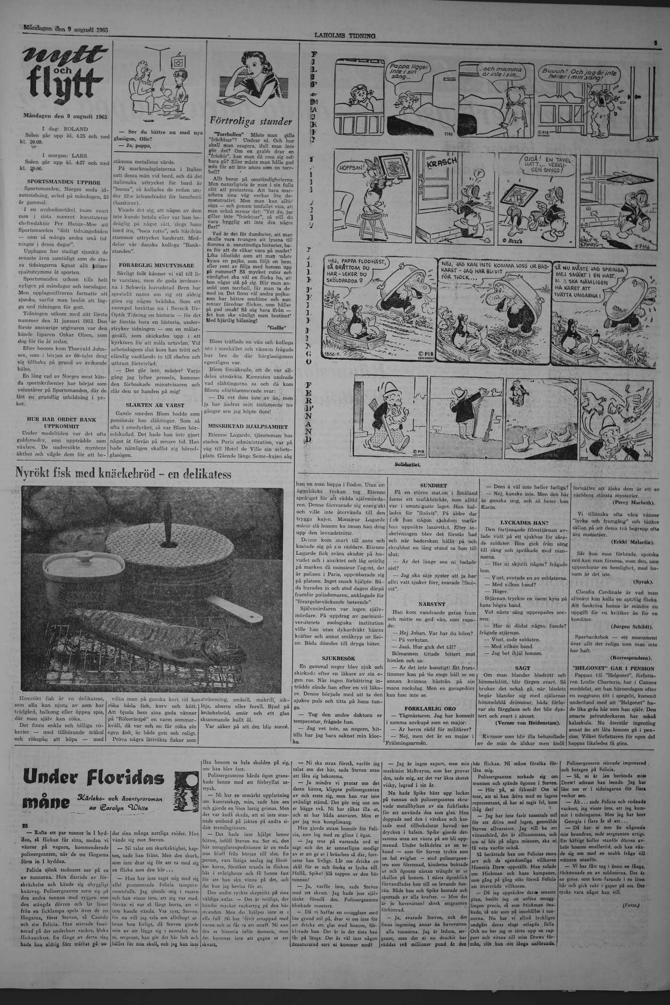 Laholms Tidning Måndag 9 augusti 1965, sida 5