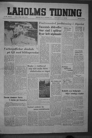 Förstasidan, Fredag 10 september 1954