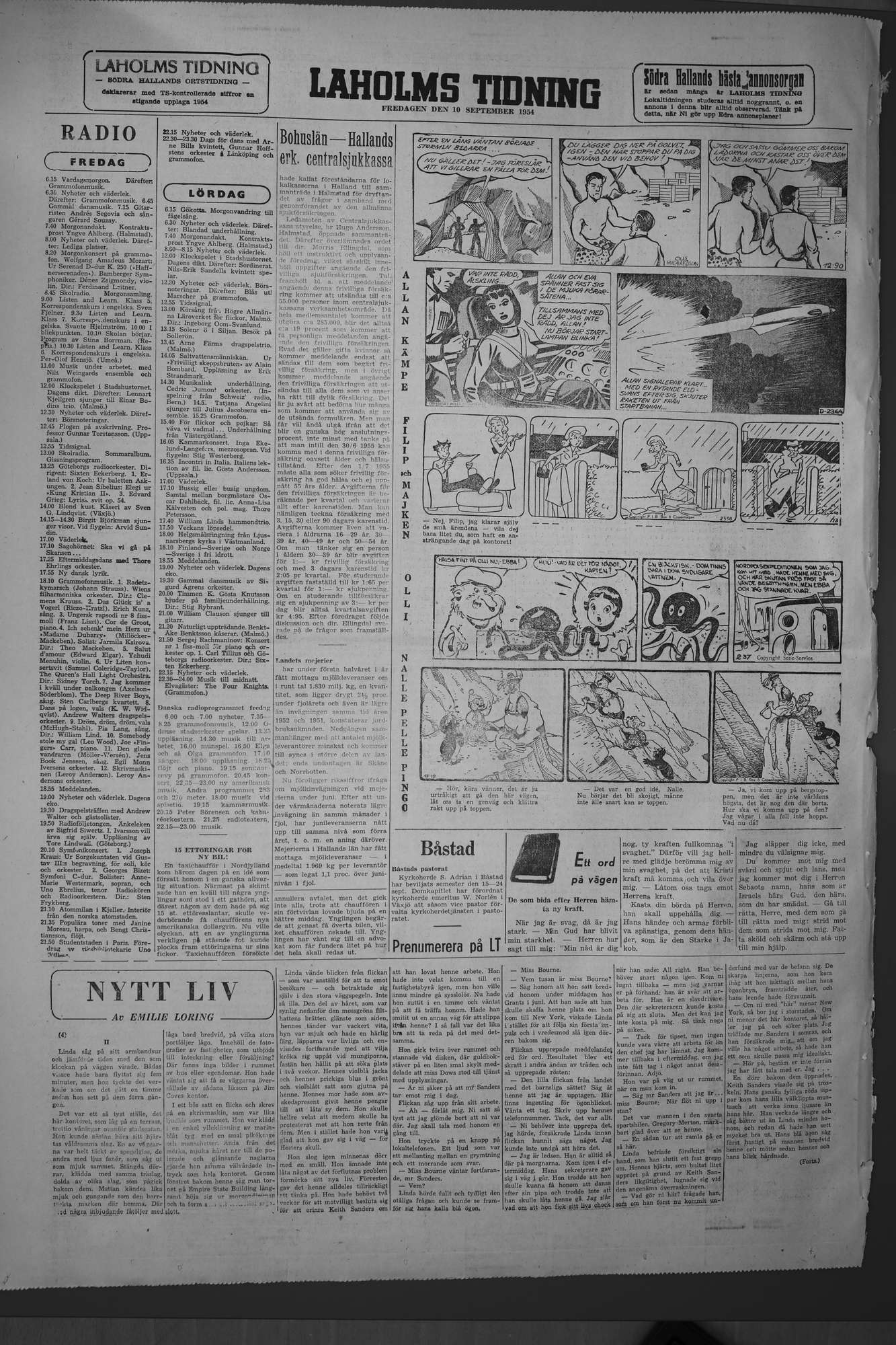 Laholms Tidning Fredag 10 september 1954, sida 8