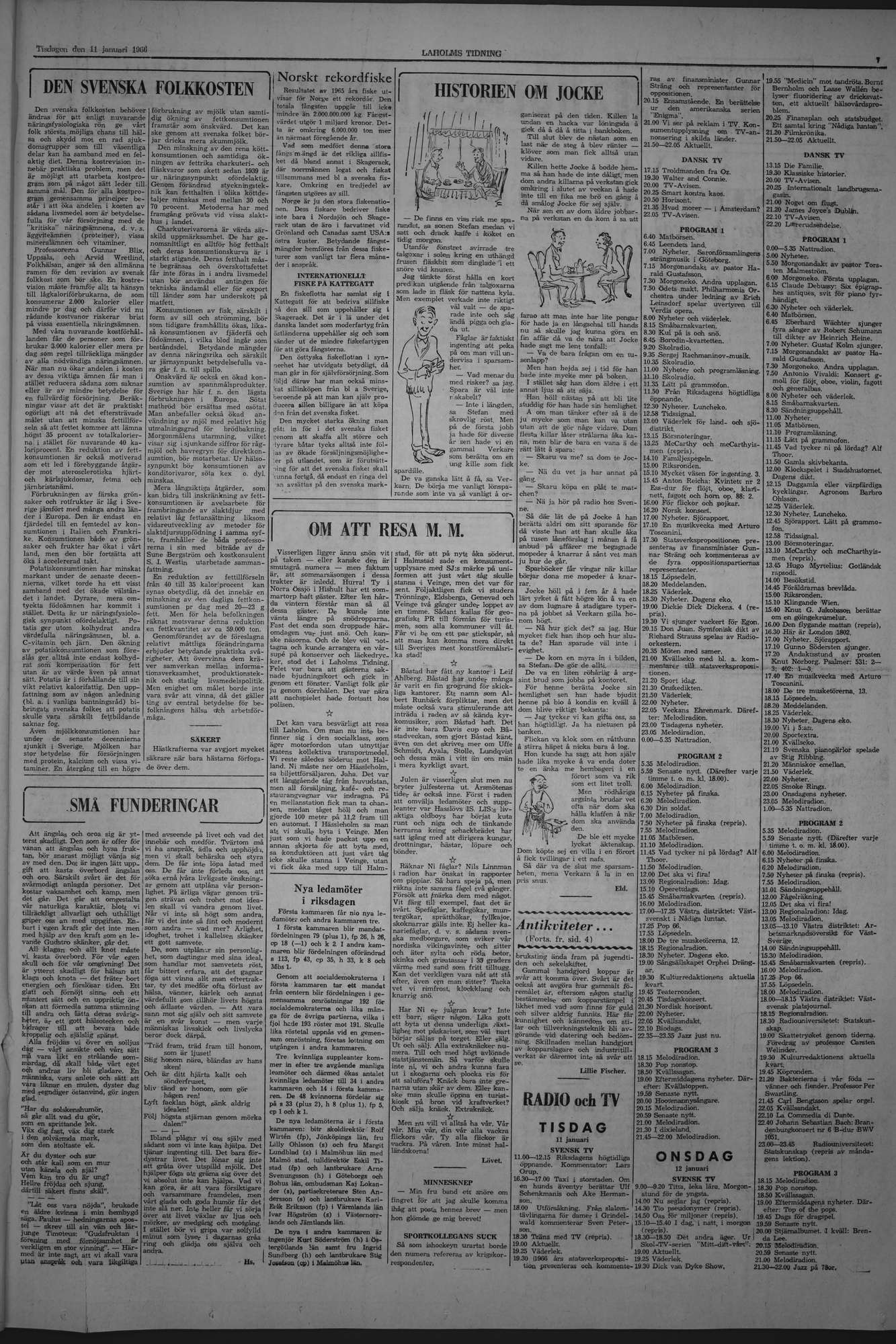Laholms Tidning Tisdag 11 januari 1966, sida 7