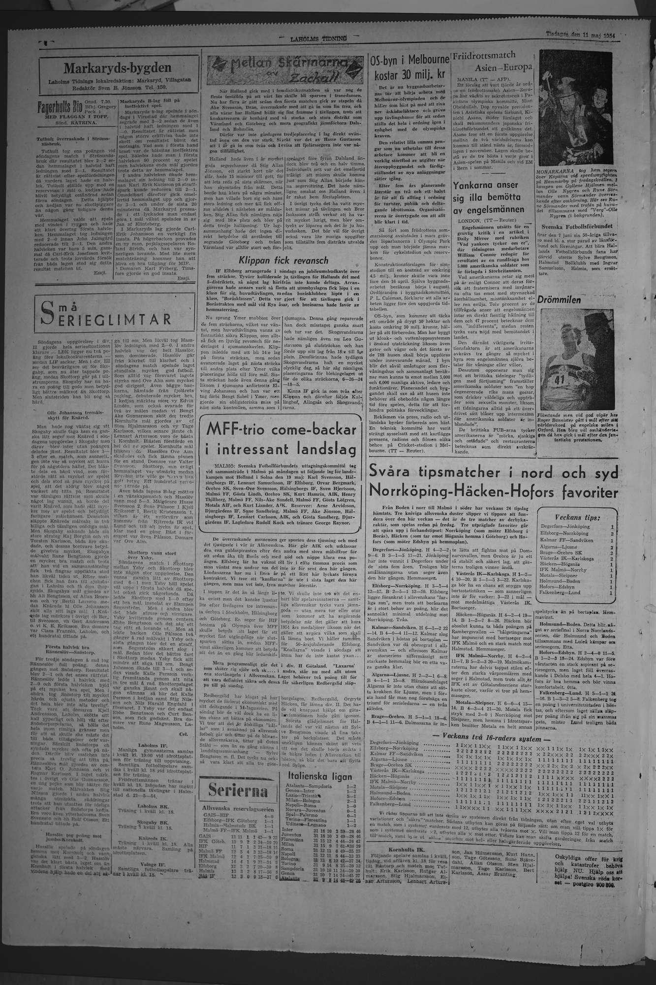 Laholms Tidning Tisdag 11 maj 1954, sida 4