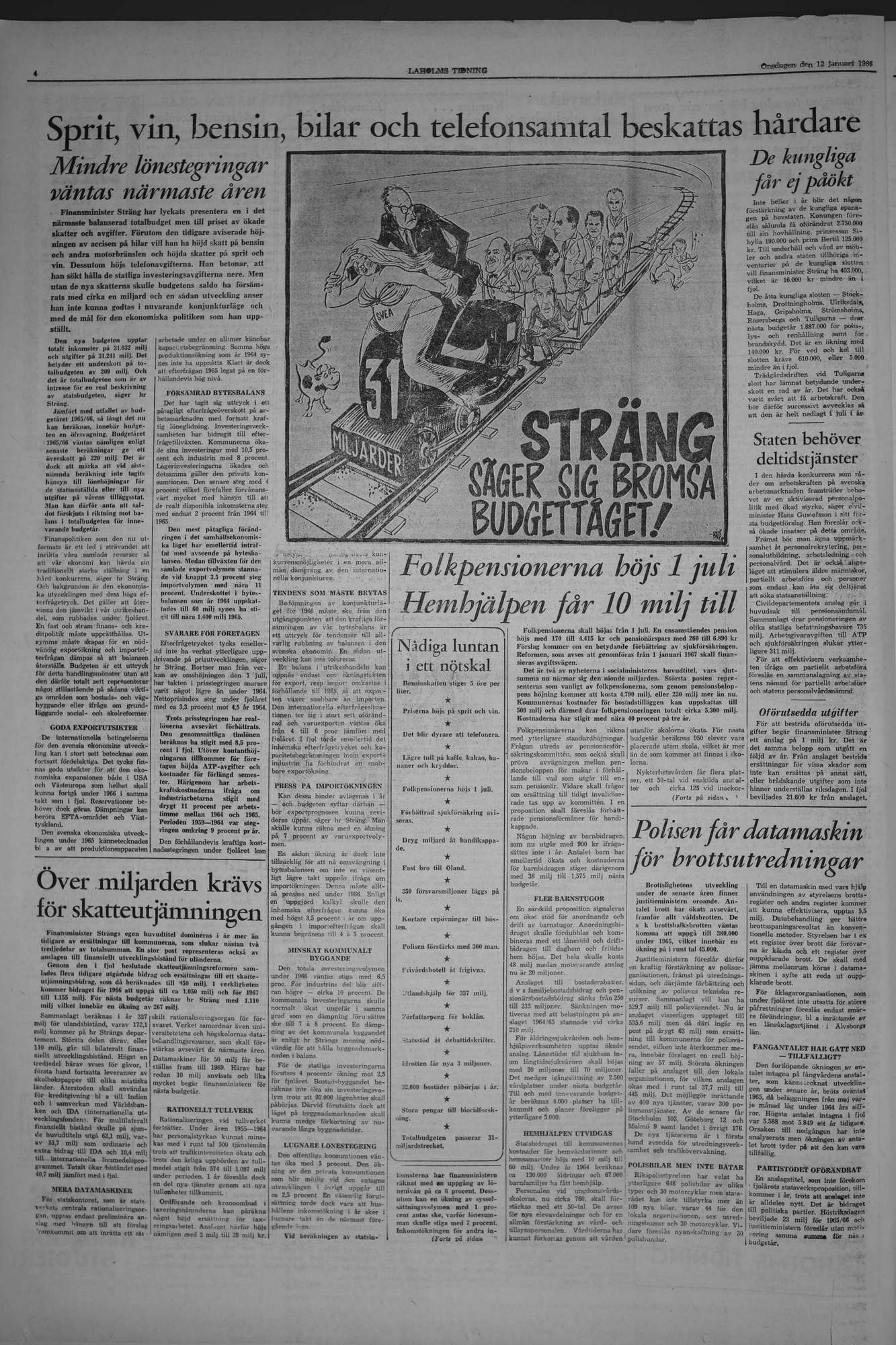 Laholms Tidning Onsdag 12 januari 1966, sida 4