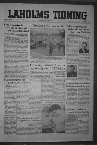Förstasidan, Måndag 12 juli 1954