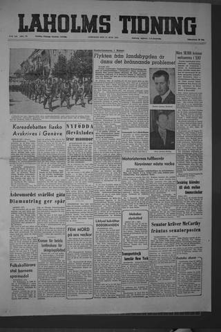 Förstasidan, Lördag 12 juni 1954