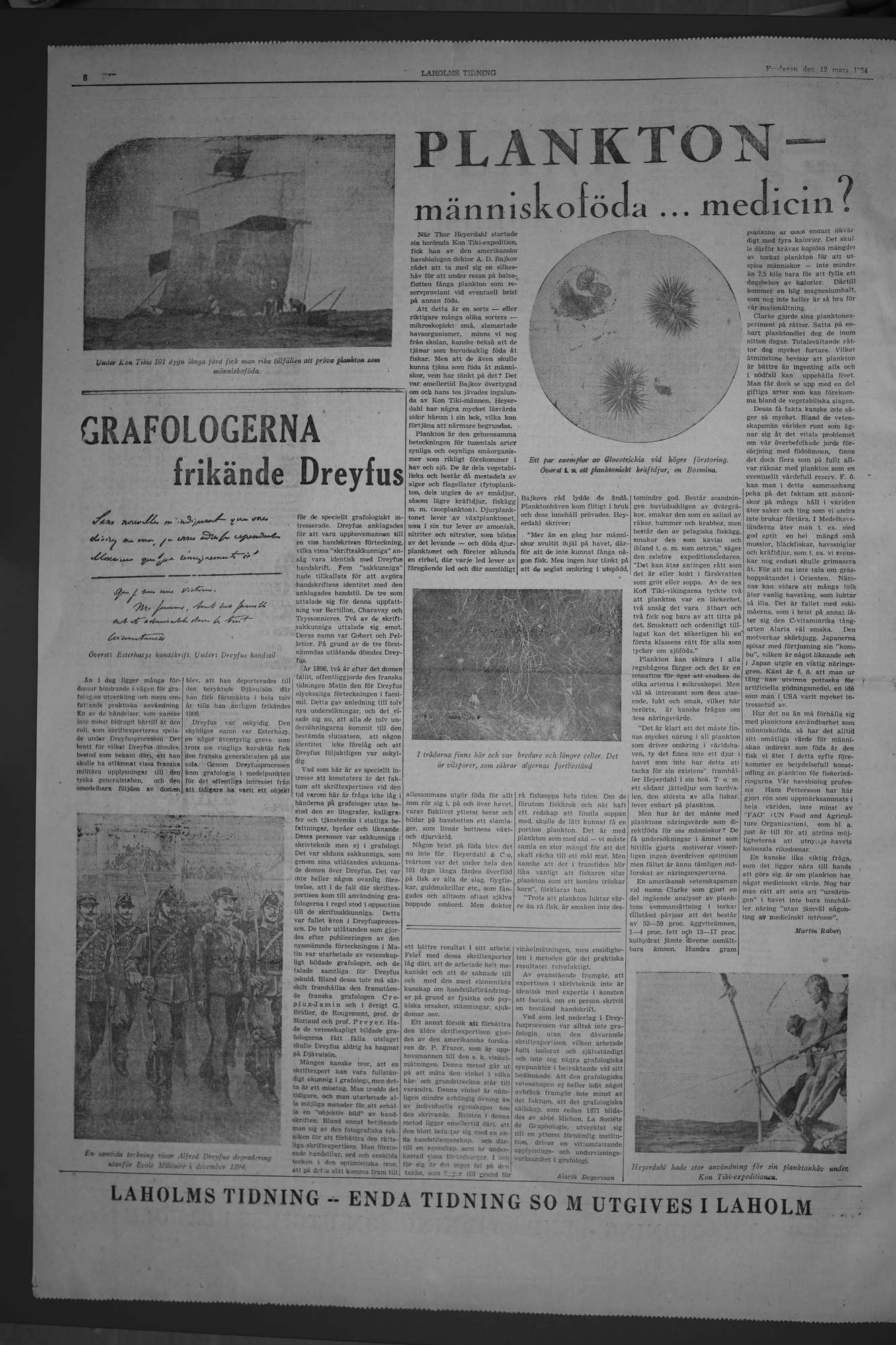 Laholms Tidning Fredag 12 mars 1954, sida 6
