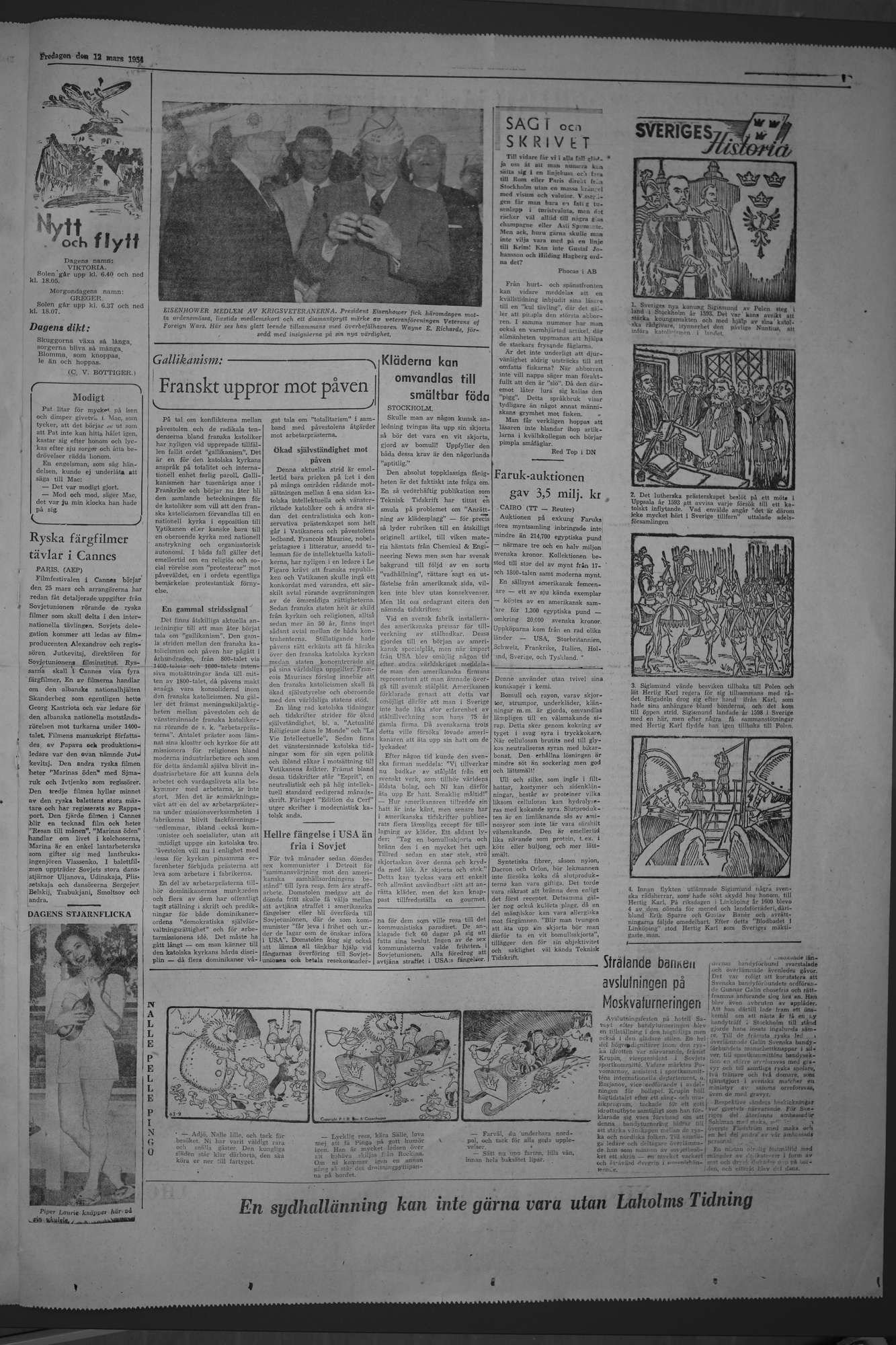 Laholms Tidning Fredag 12 mars 1954, sida 7