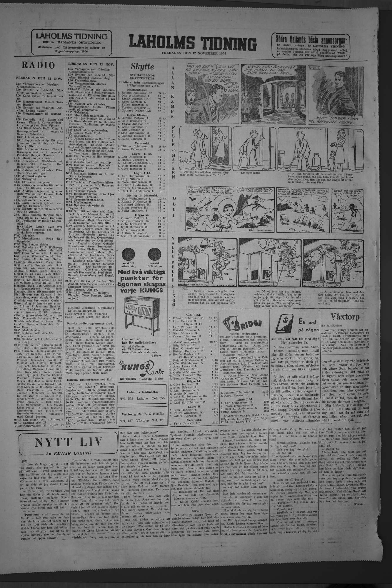 Laholms Tidning Fredag 12 november 1954, sida 8