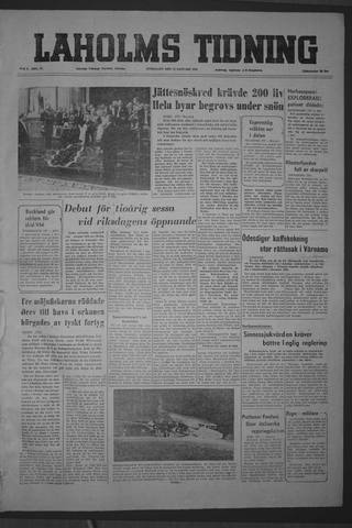 Förstasidan, Onsdag 13 januari 1954