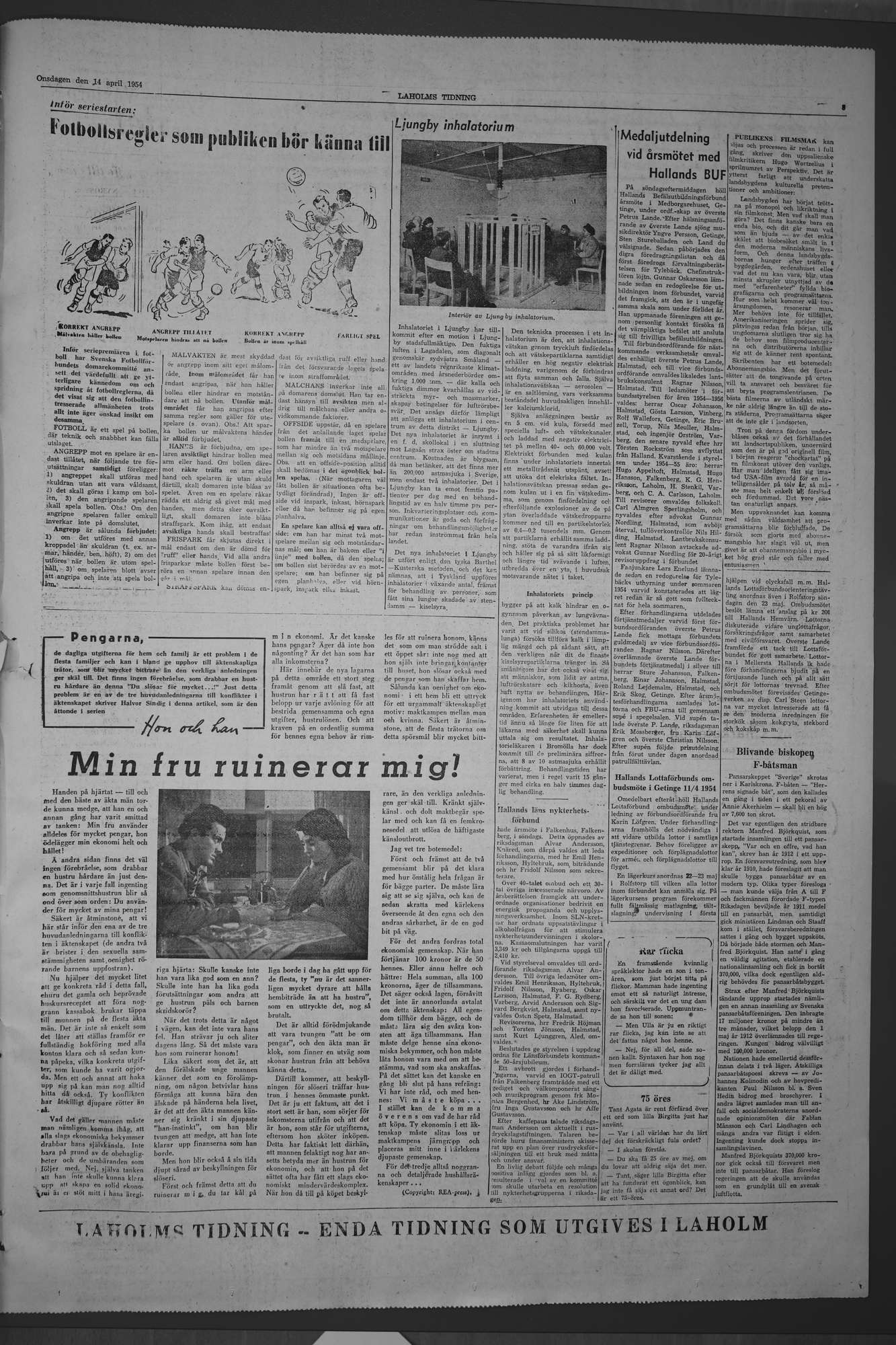 Laholms Tidning Onsdag 14 april 1954, sida 5