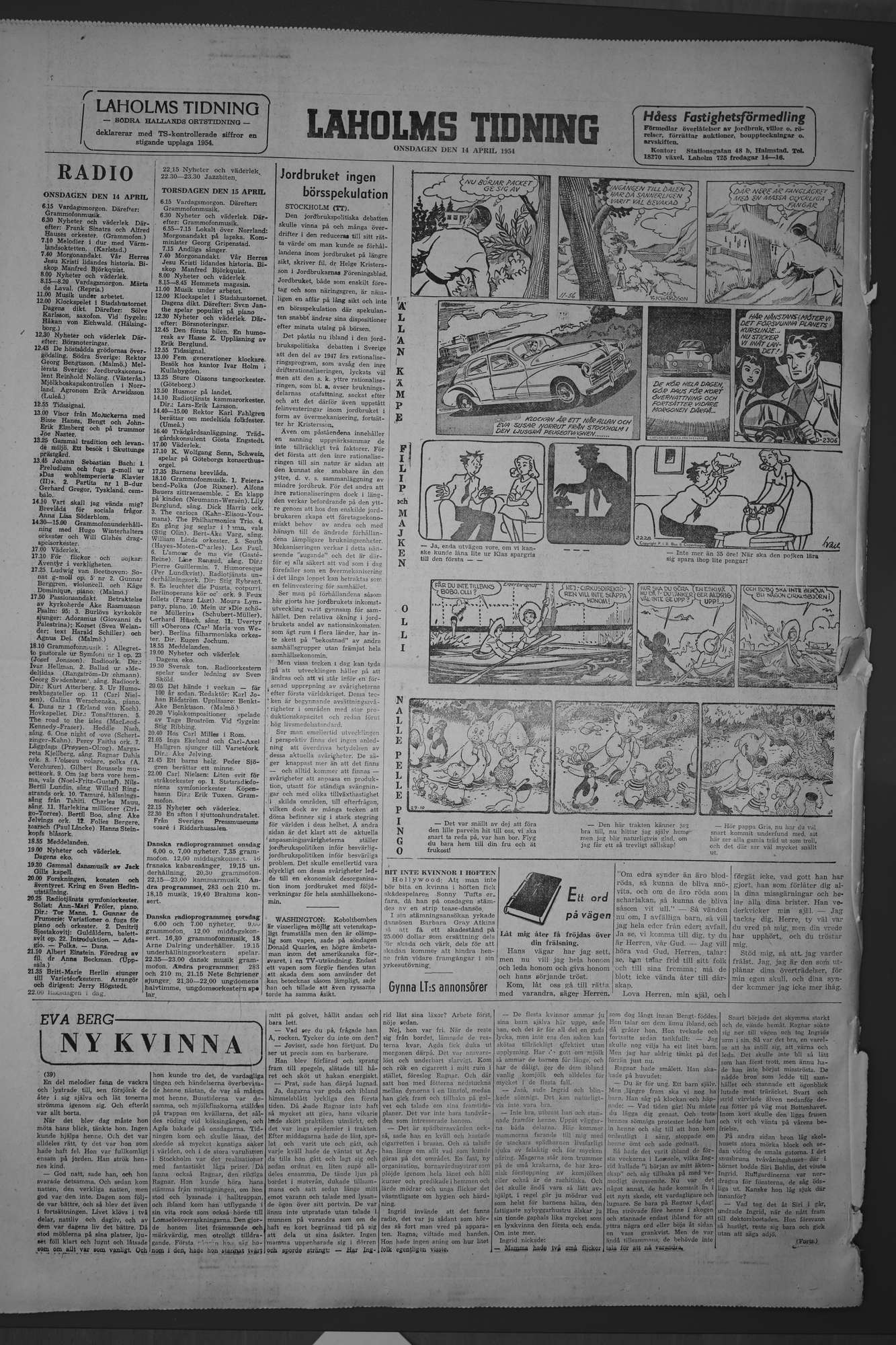 Laholms Tidning Onsdag 14 april 1954, sida 8