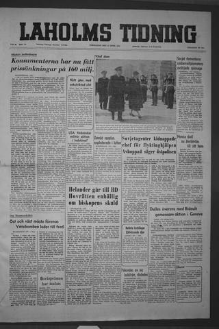 Förstasidan, Torsdag 15 april 1954