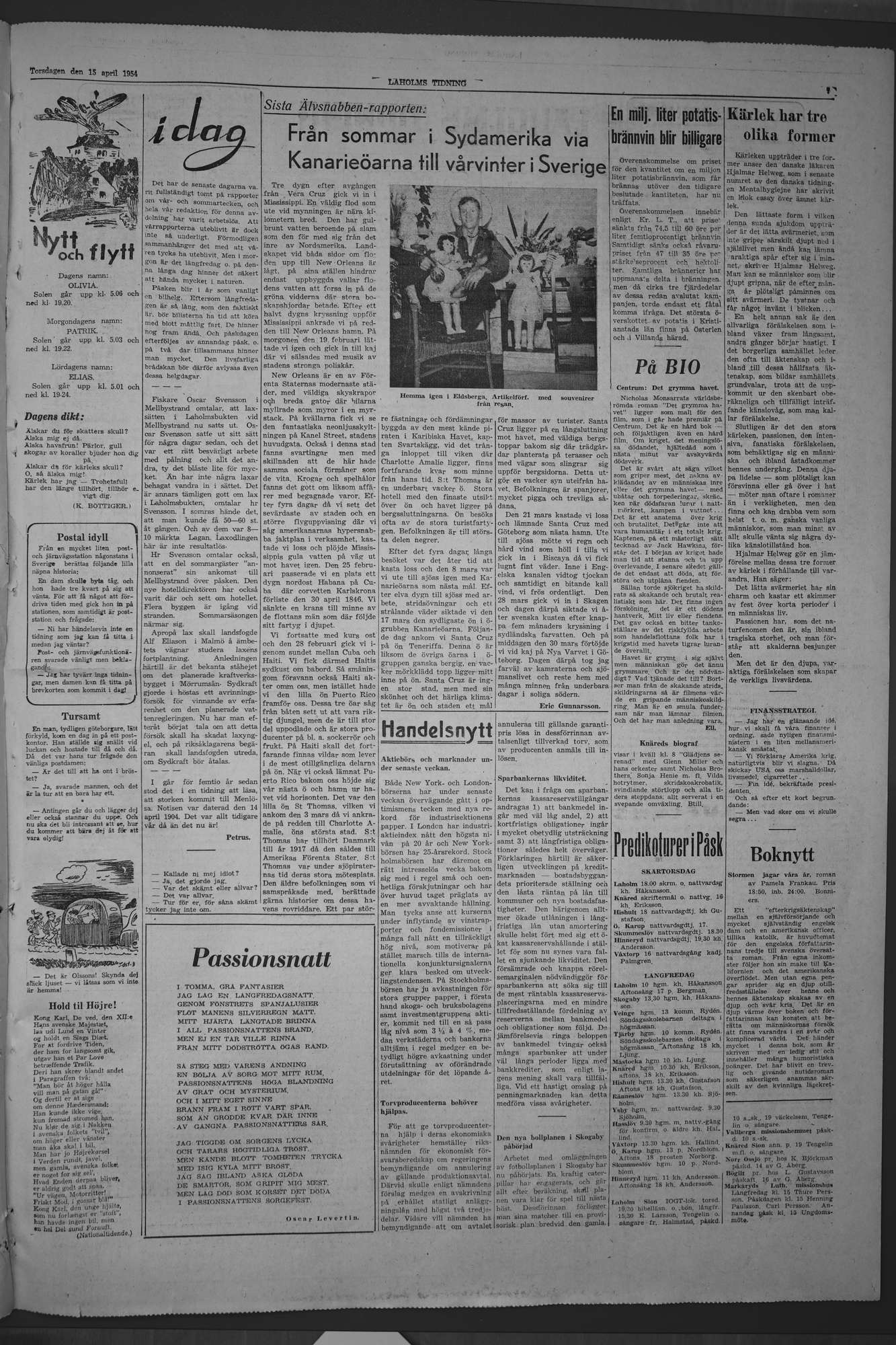 Laholms Tidning Torsdag 15 april 1954, sida 7