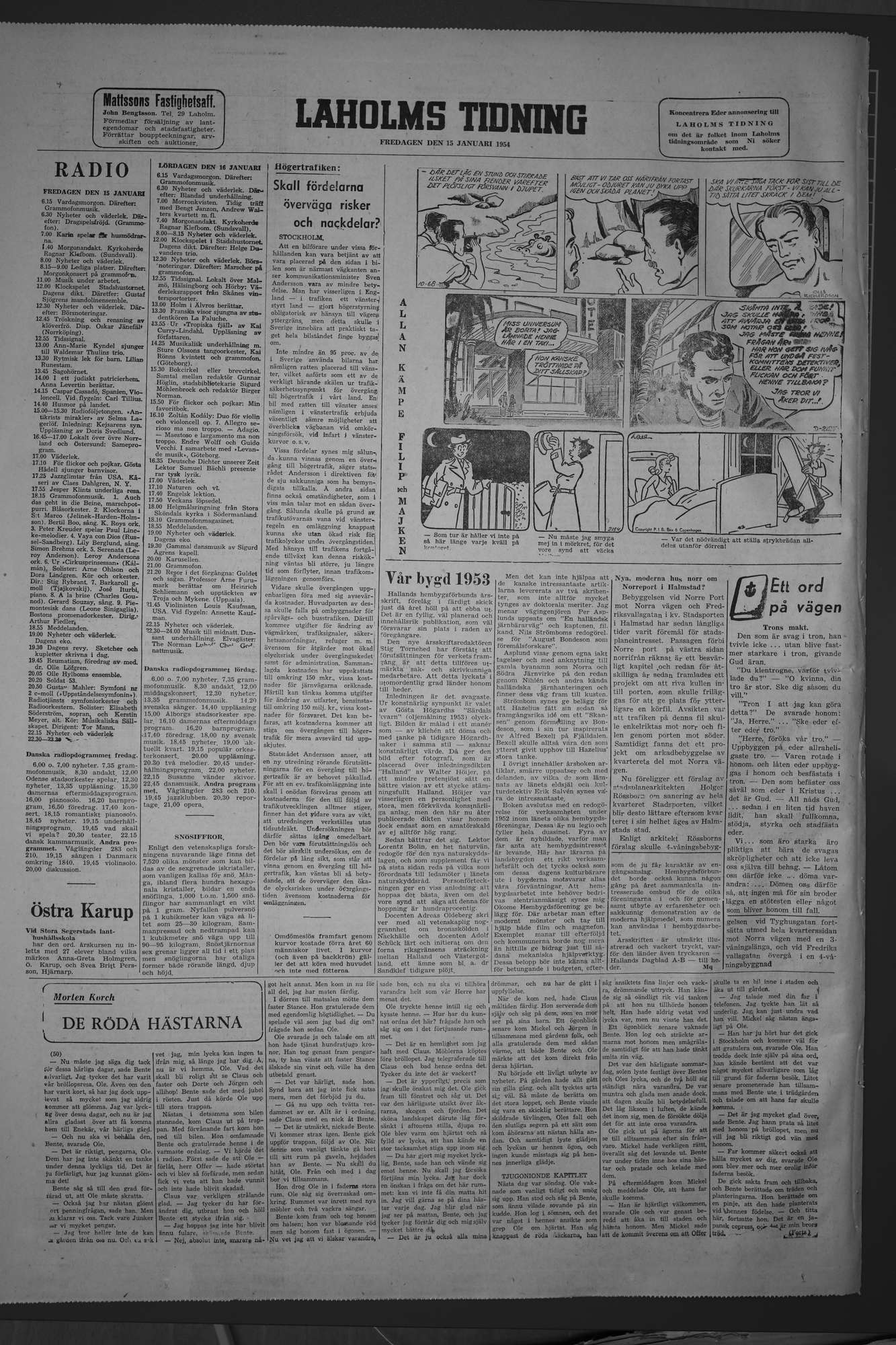 Laholms Tidning Fredag 15 januari 1954, sida 8