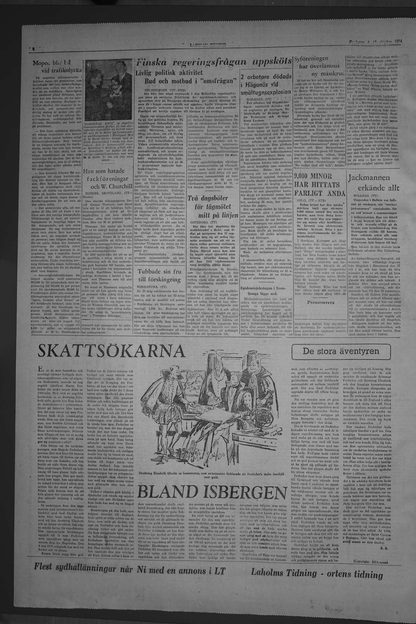 Laholms Tidning Fredag 15 oktober 1954, sida 6