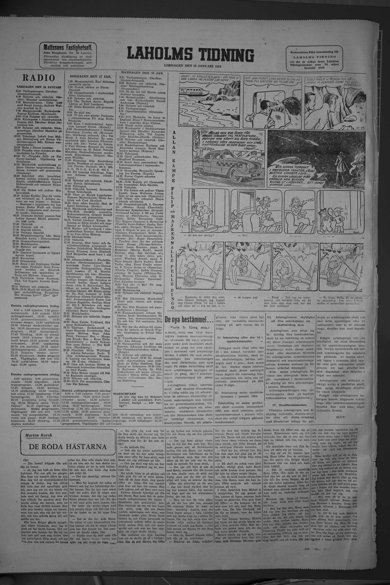 Laholms Tidning Lördag 16 januari 1954, sida 8