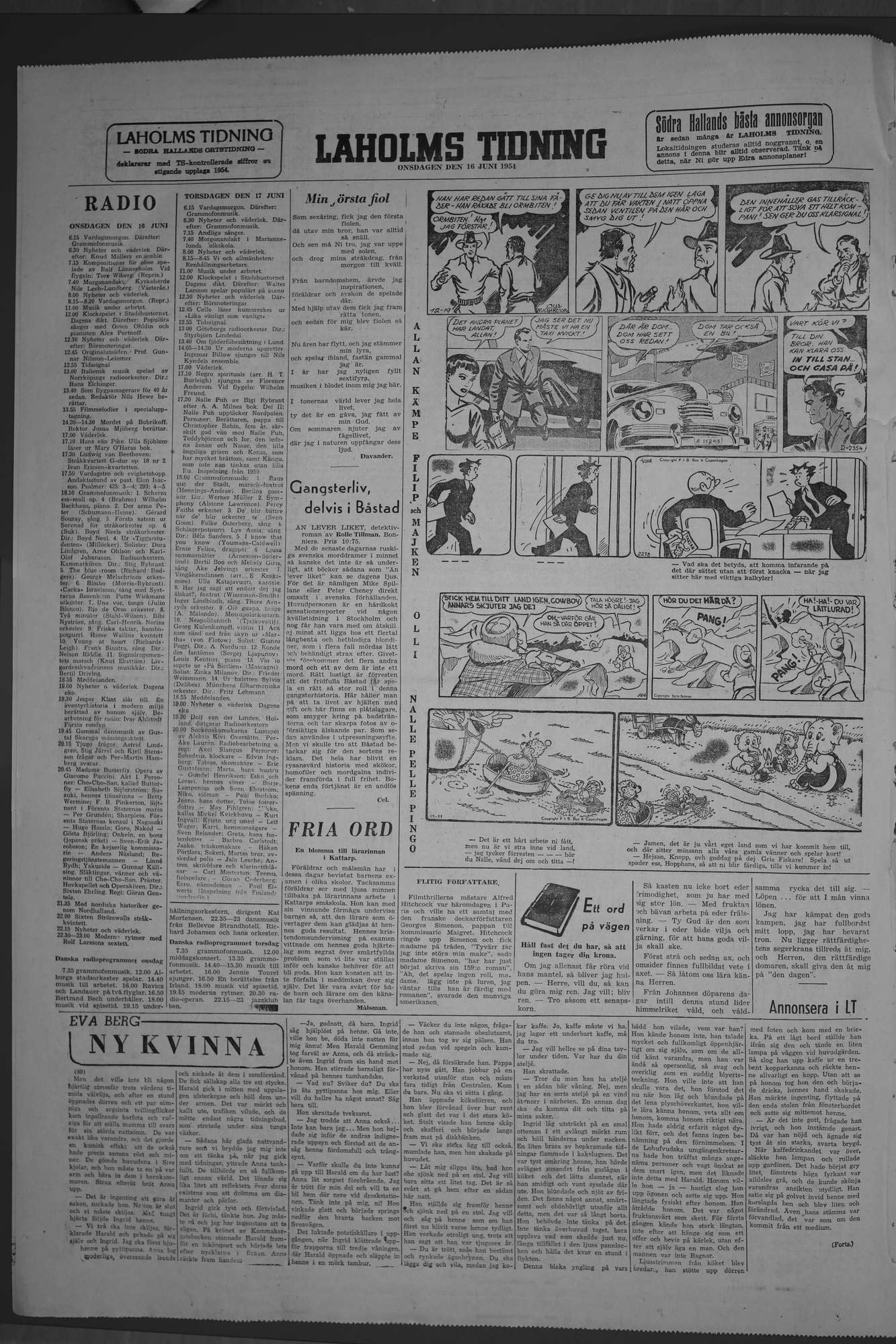 Laholms Tidning Onsdag 16 juni 1954, sida 8