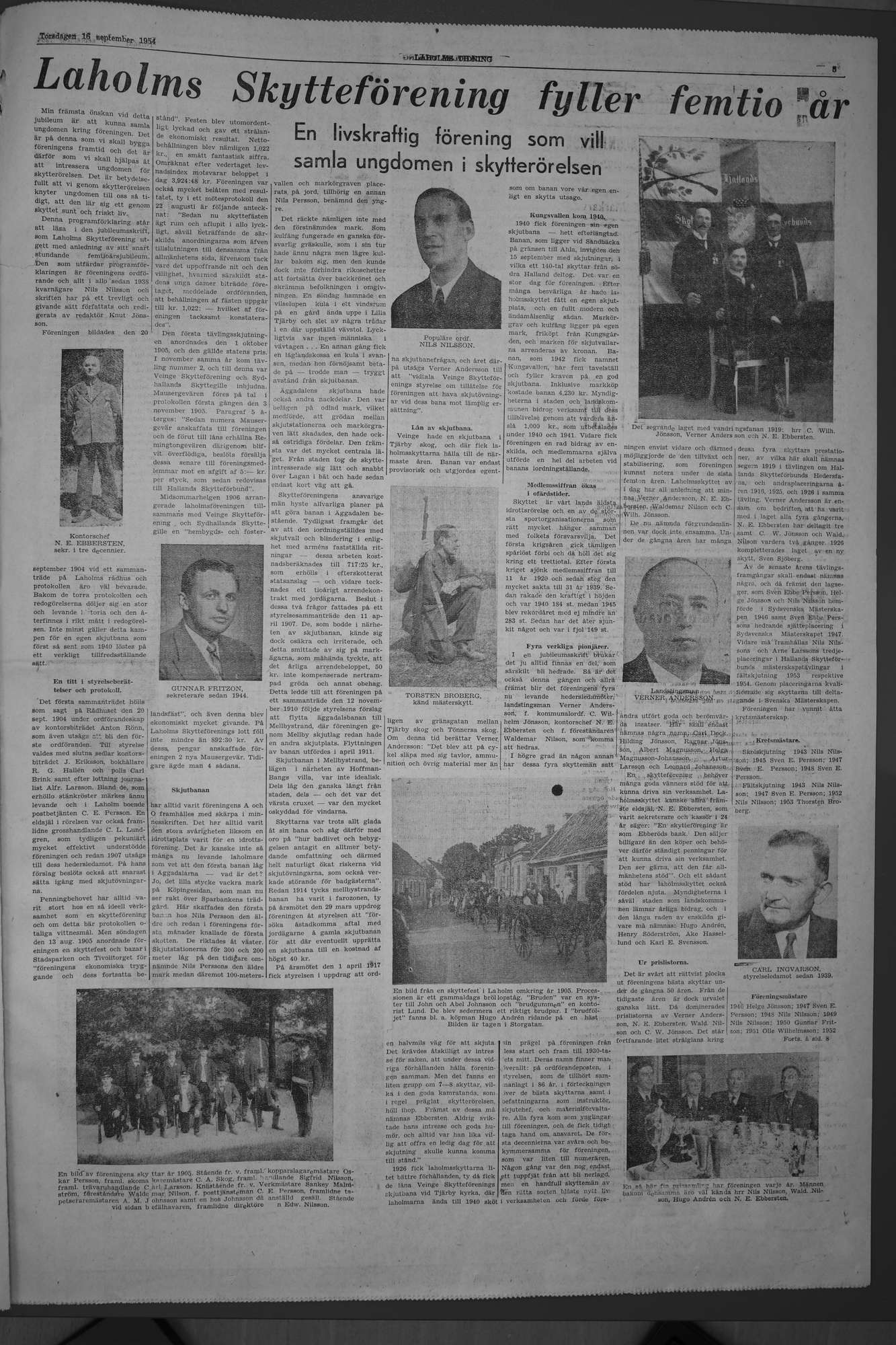 Laholms Tidning Torsdag 16 september 1954, sida 5