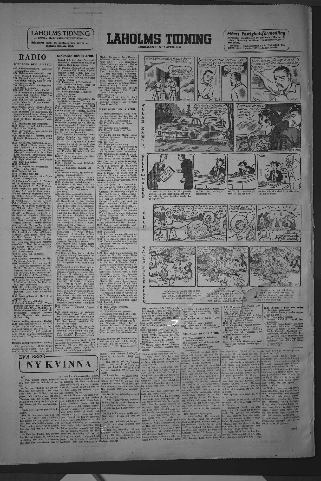 Laholms Tidning Lördag 17 april 1954, sida 8