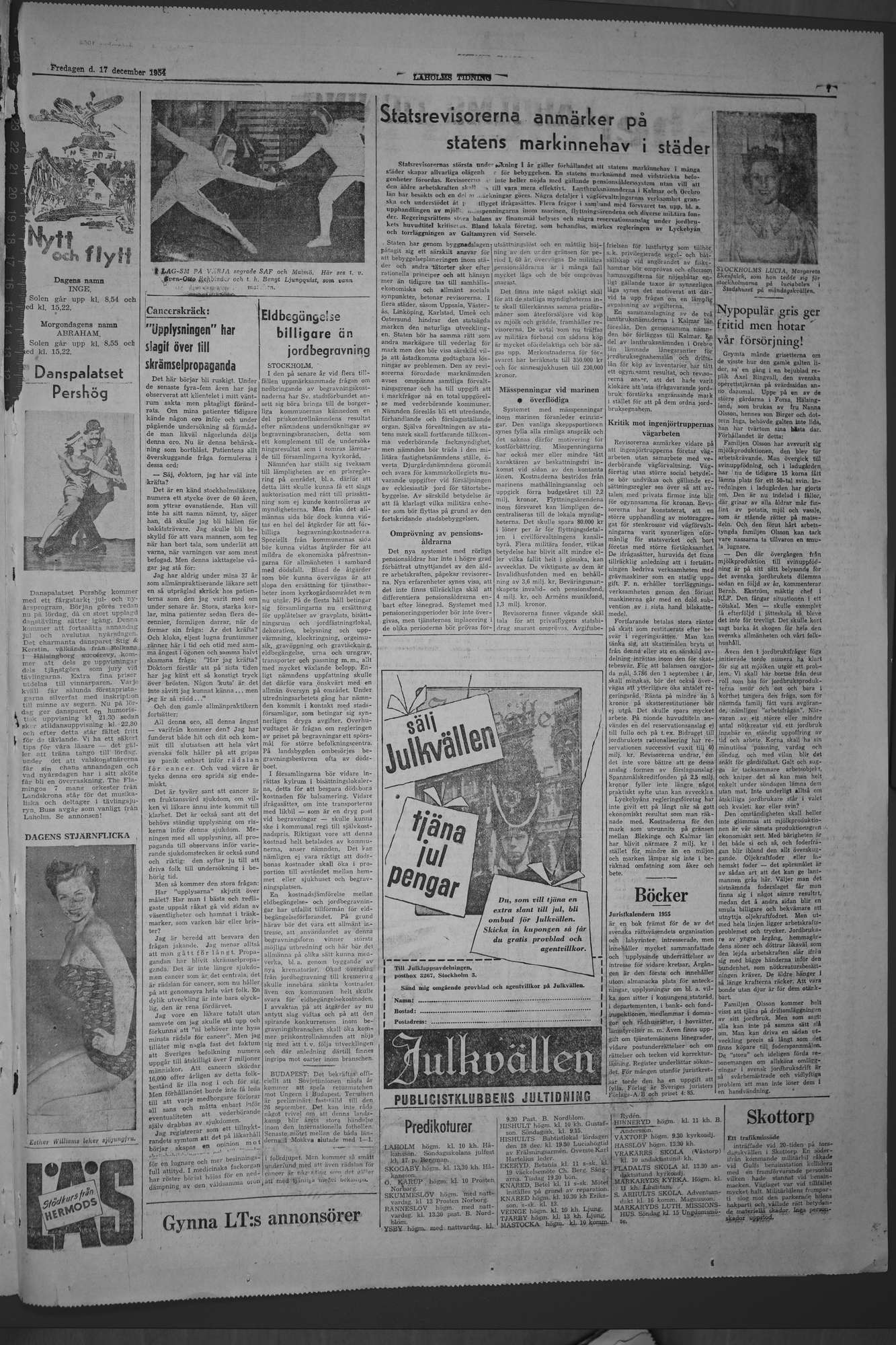 Laholms Tidning Fredag 17 december 1954, sida 7