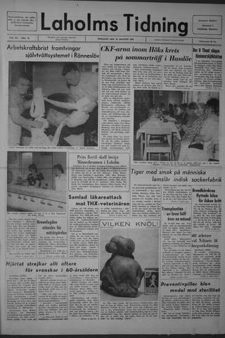 Förstasidan, Tisdag 10 augusti 1965