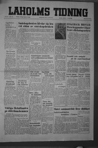 Förstasidan, Torsdag 17 juni 1954