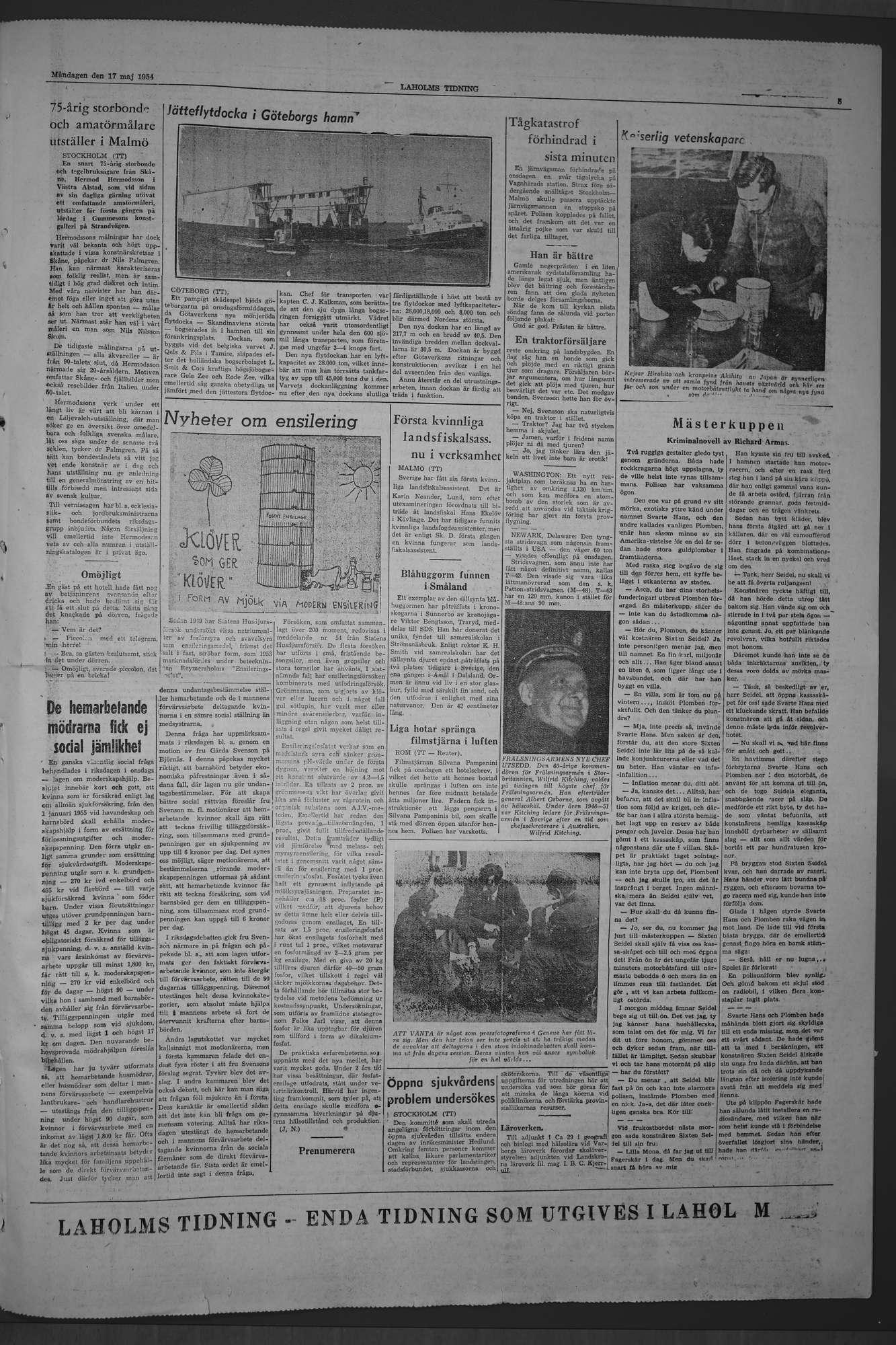 Laholms Tidning Måndag 17 maj 1954, sida 5