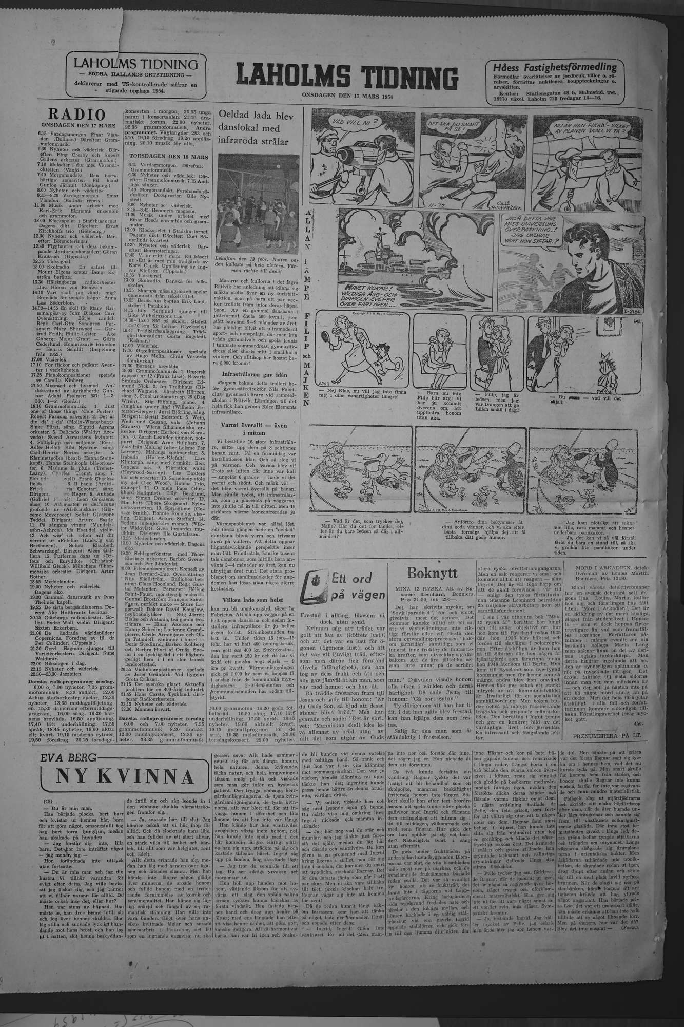 Laholms Tidning Onsdag 17 mars 1954, sida 8