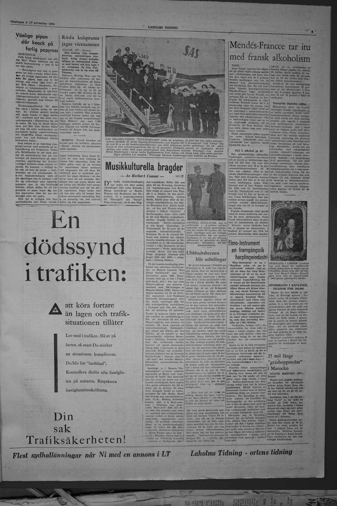 Laholms Tidning Onsdag 17 november 1954, sida 5