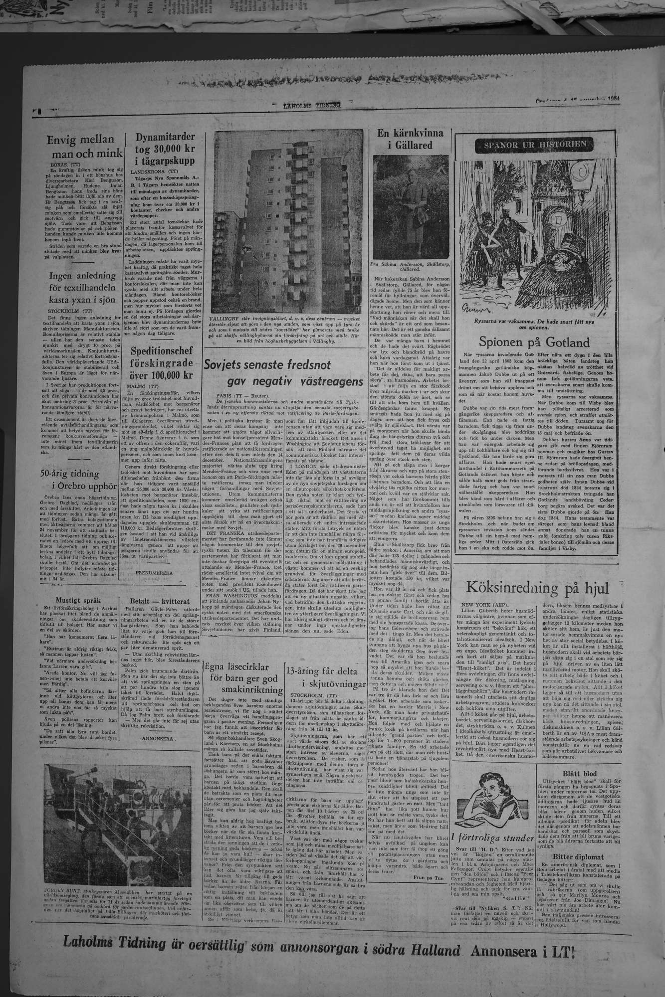 Laholms Tidning Onsdag 17 november 1954, sida 6