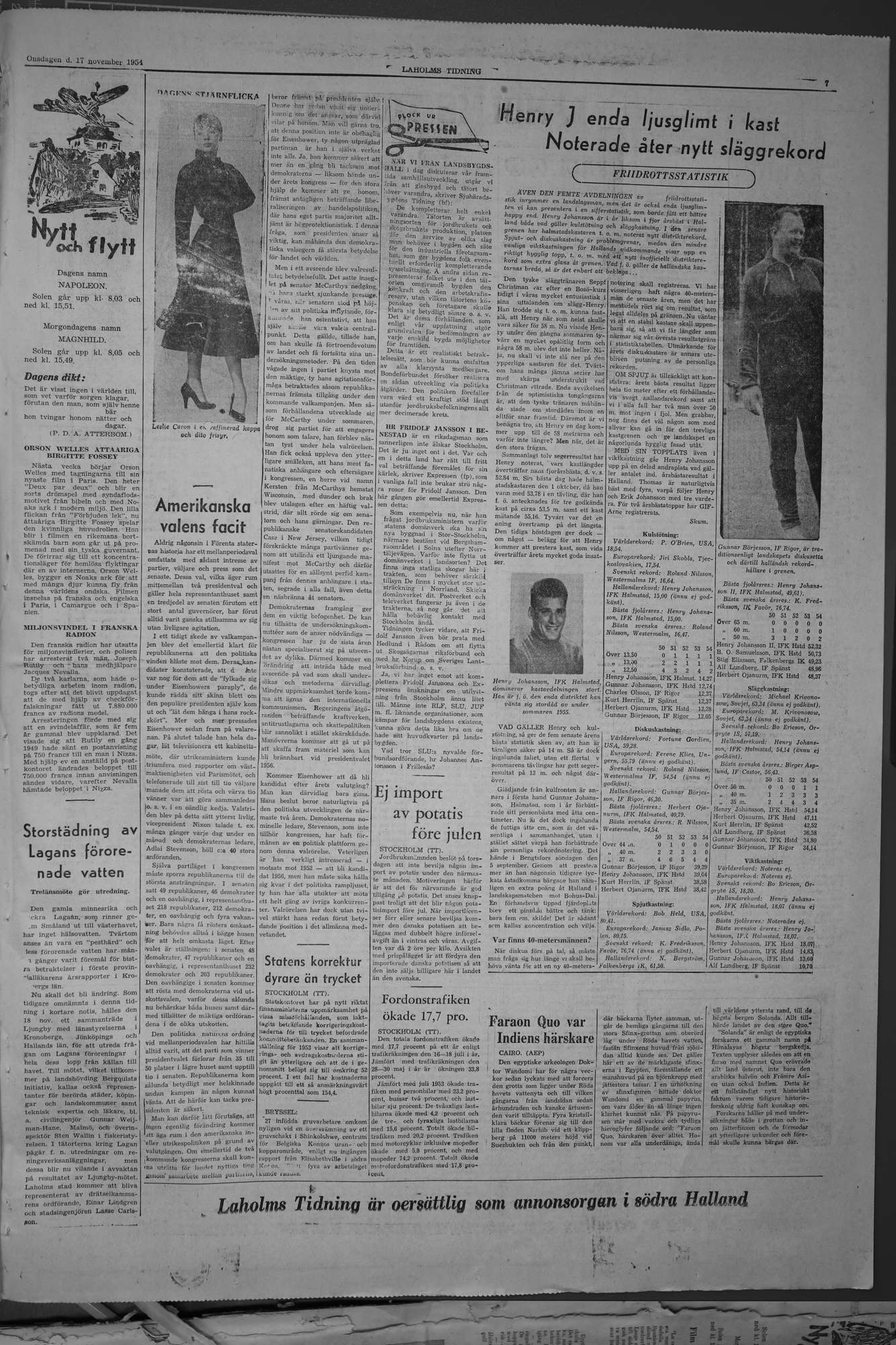 Laholms Tidning Onsdag 17 november 1954, sida 7