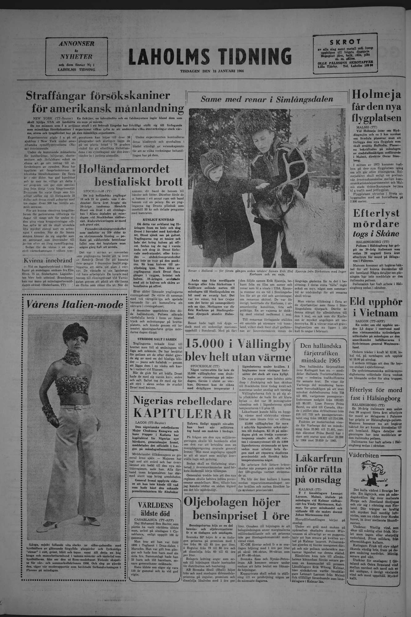 Laholms Tidning Tisdag 18 januari 1966, sida 8