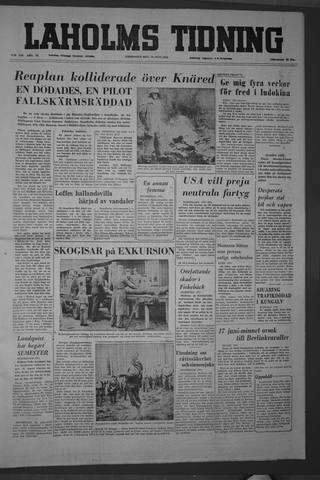 Förstasidan, Fredag 18 juni 1954