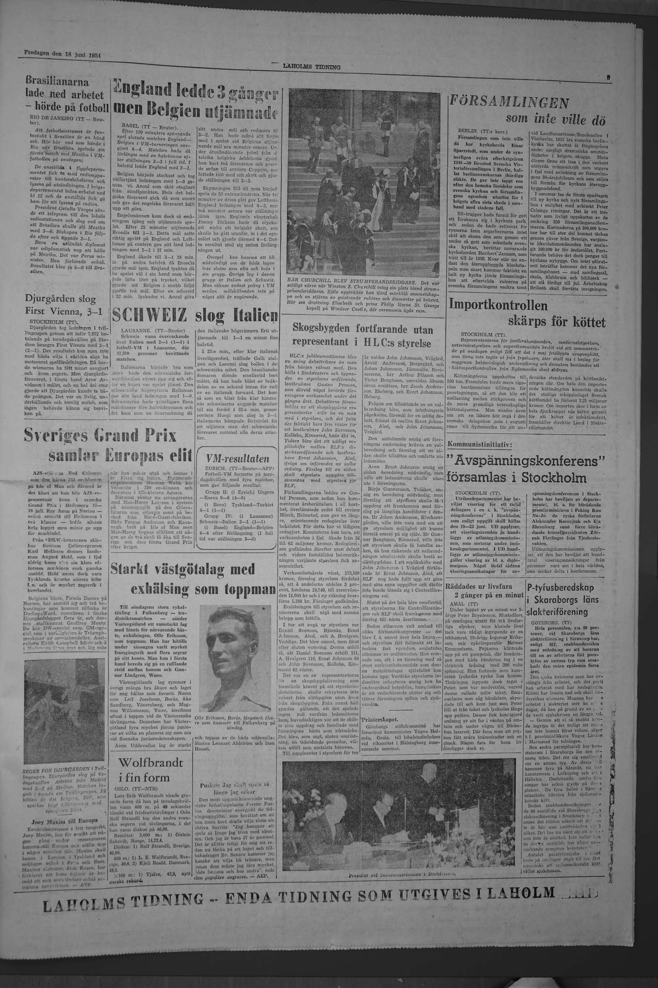 Laholms Tidning Fredag 18 juni 1954, sida 5