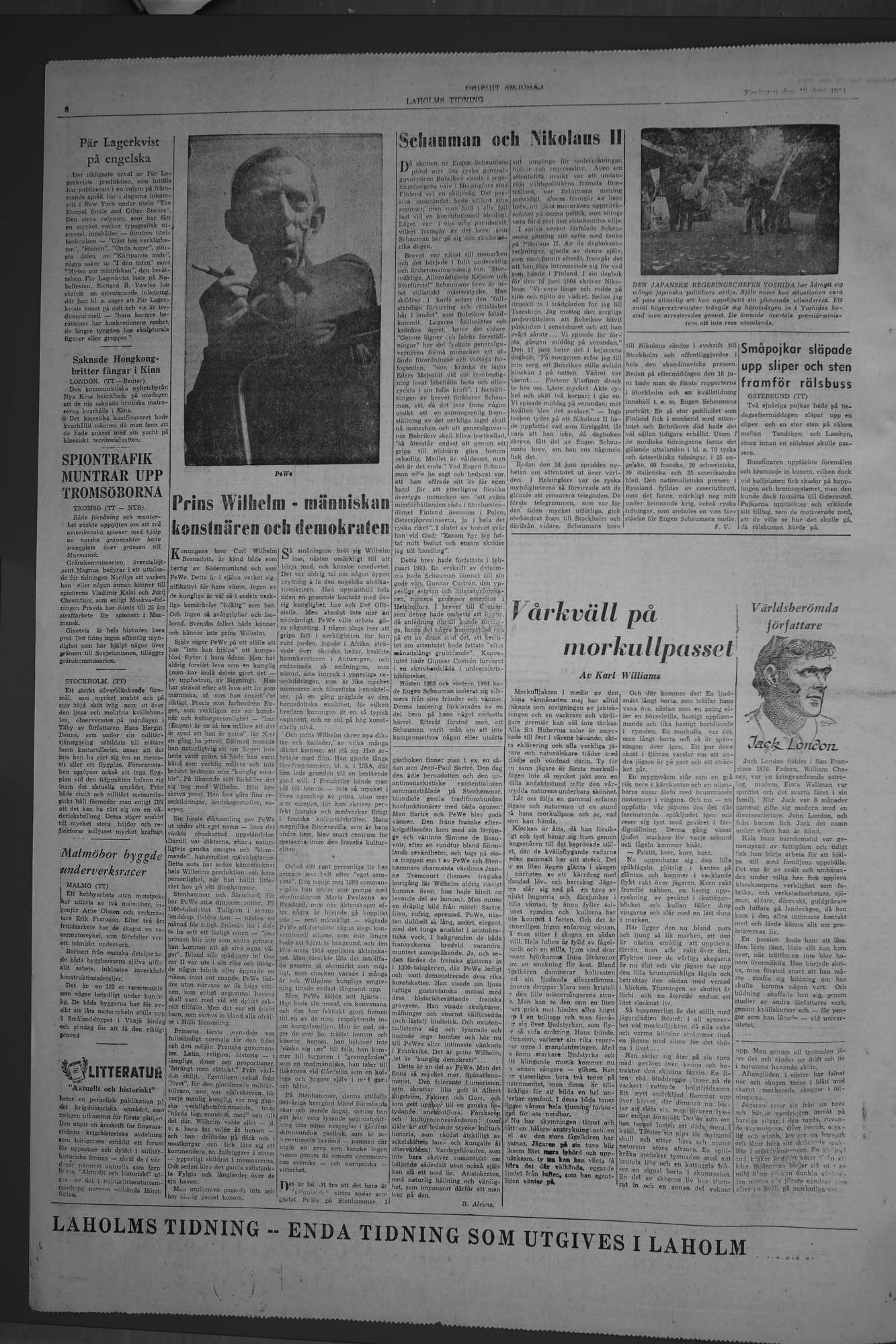 Laholms Tidning Fredag 18 juni 1954, sida 6