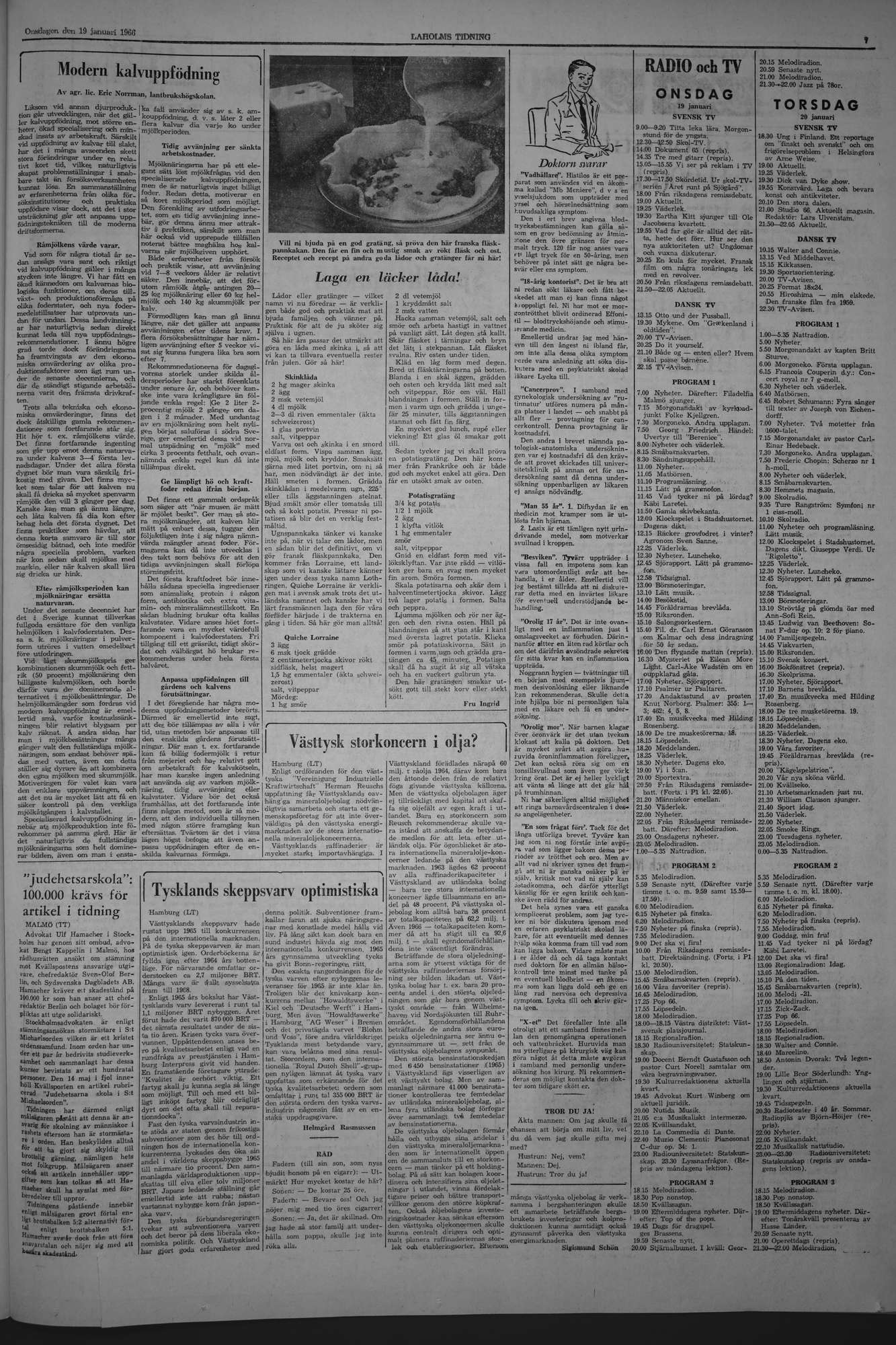 Laholms Tidning Onsdag 19 januari 1966, sida 7