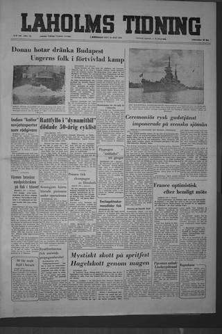 Förstasidan, Måndag 19 juli 1954
