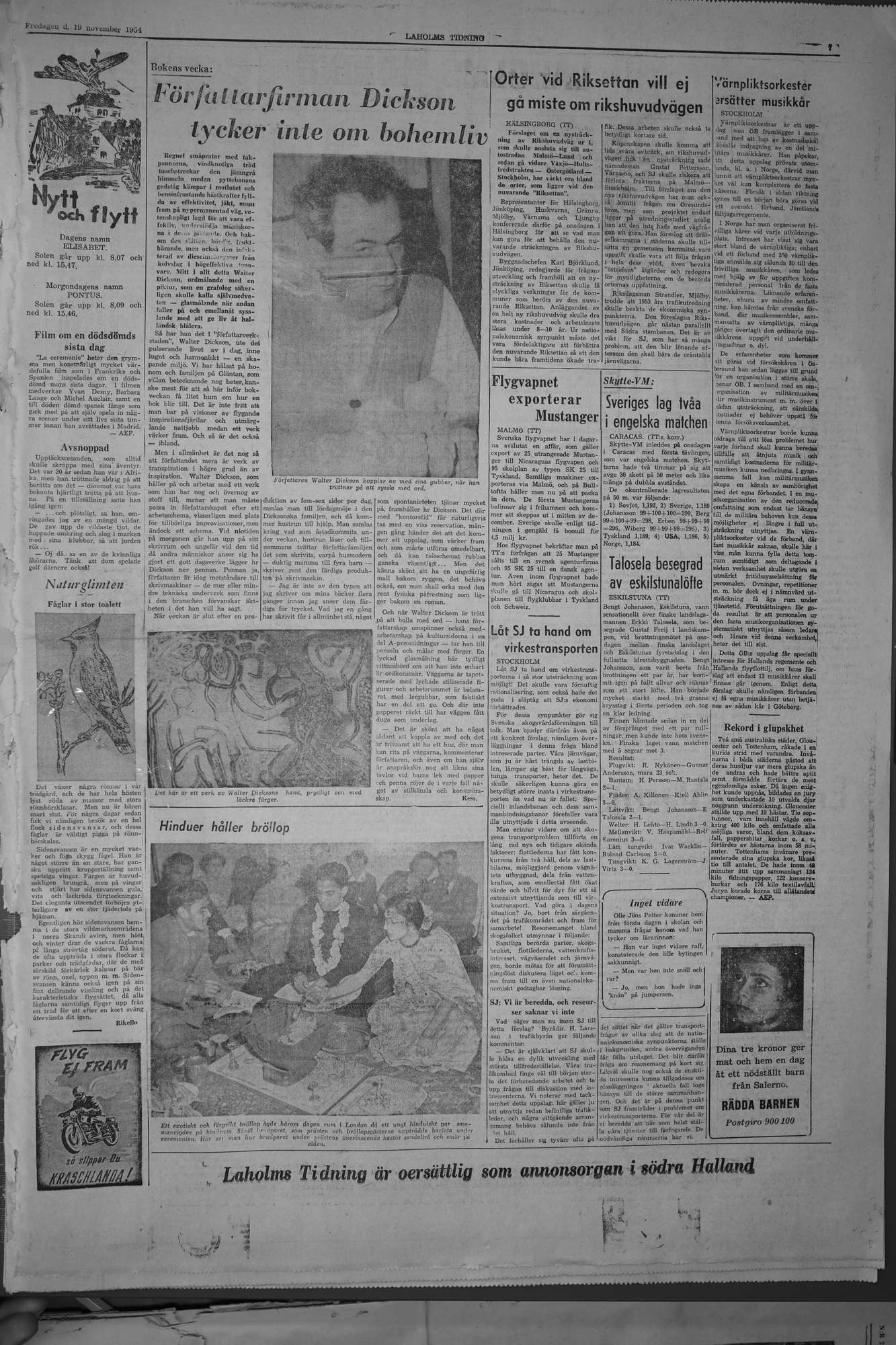Laholms Tidning Fredag 19 november 1954, sida 7