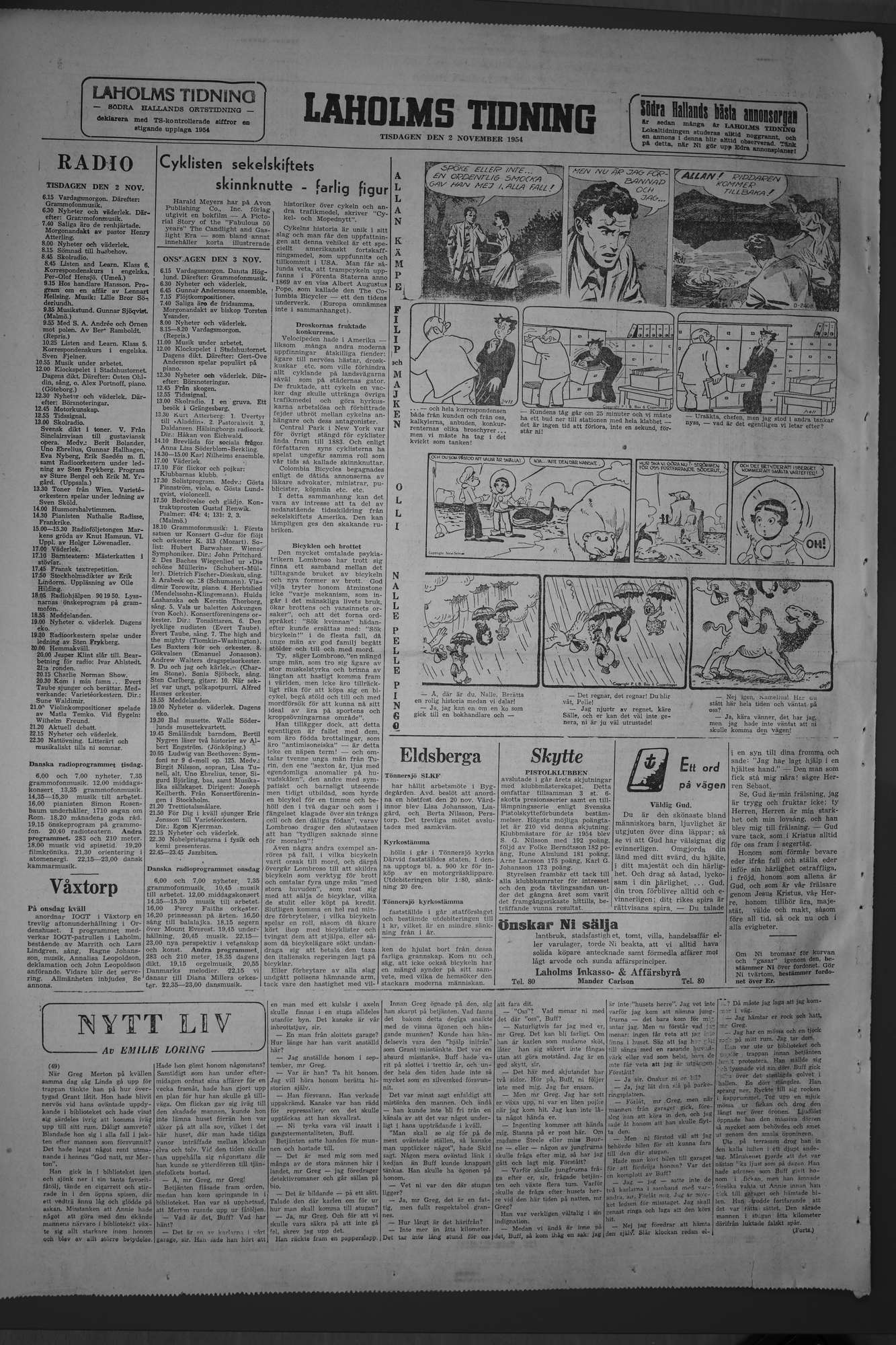 Laholms Tidning Tisdag 2 november 1954, sida 6