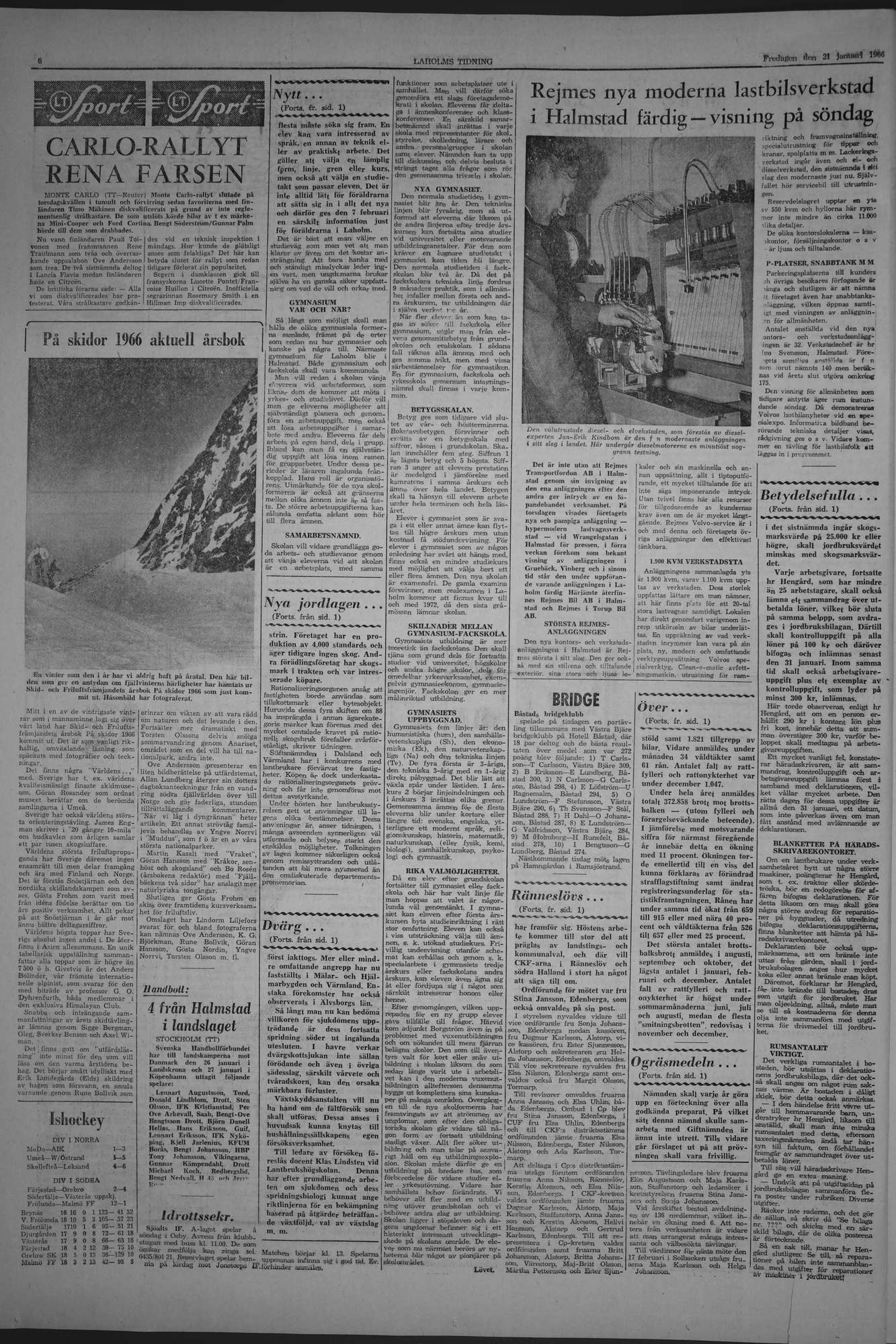 Laholms Tidning Fredag 21 januari 1966, sida 6