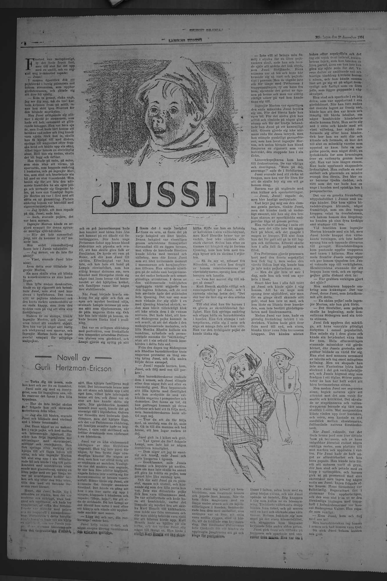 Laholms Tidning Måndag 20 december 1954, sida 6