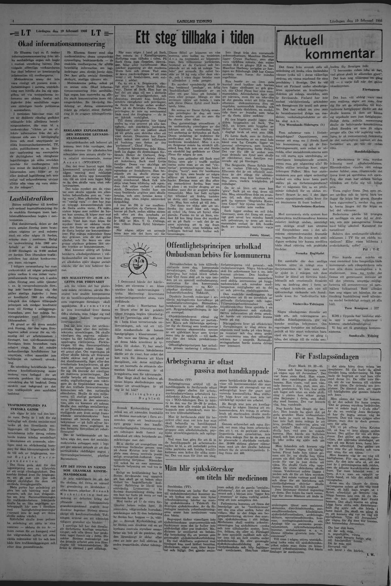 Laholms Tidning Lördag 19 februari 1966, sida 4