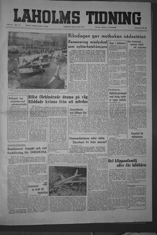 Förstasidan, Lördag 22 maj 1954