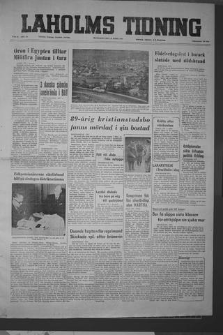 Förstasidan, Måndag 22 mars 1954