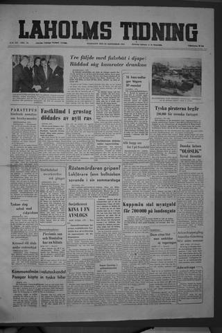 Förstasidan, Onsdag 22 september 1954