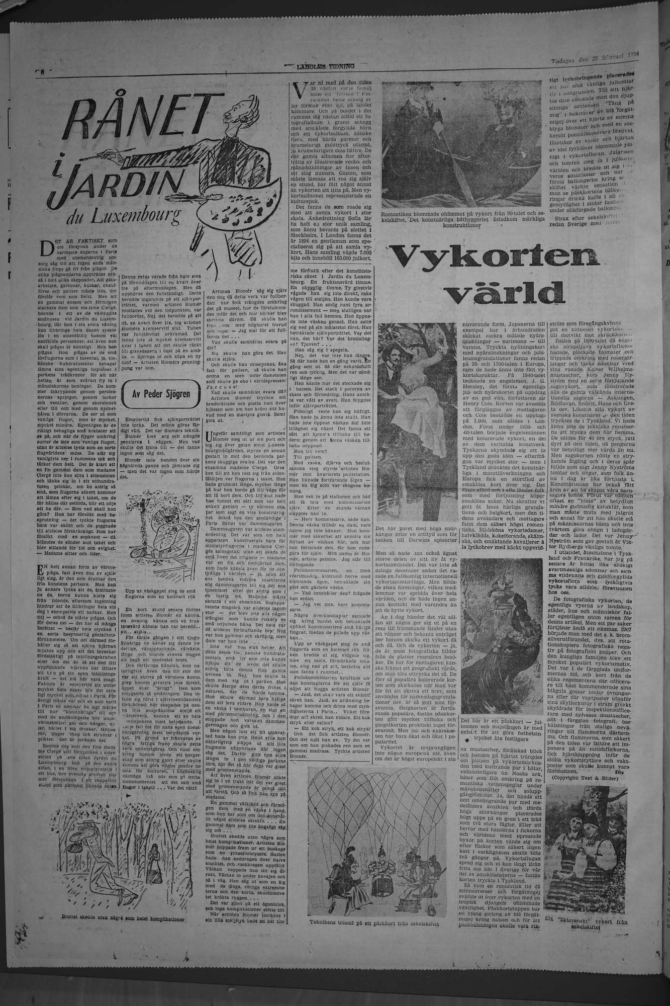 Laholms Tidning Tisdag 23 februari 1954, sida 6