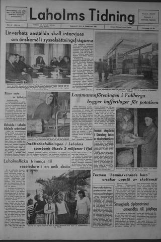 Förstasidan, Tisdag 22 februari 1966